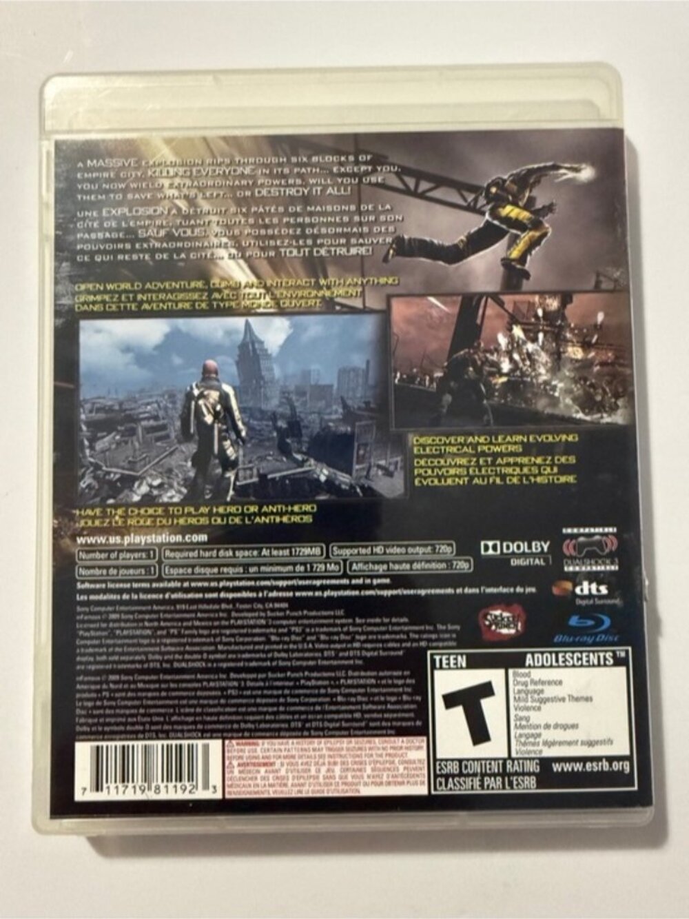 inFAMOUS PS3 Game Complete CIB PlayStation 3 Tested Working - Picture 3 of 7